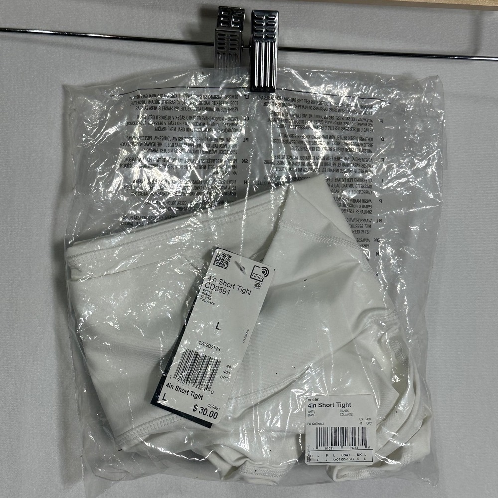 Adidas Women White 4in Short Tight Volleyball Compression Shorts CD9591 Size L - Picture 2 of 6
